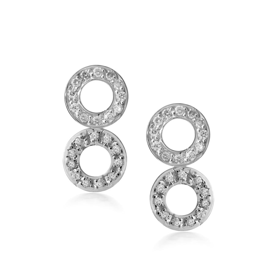 Brinco Argola Essência em ouro branco 18k e Diamantes