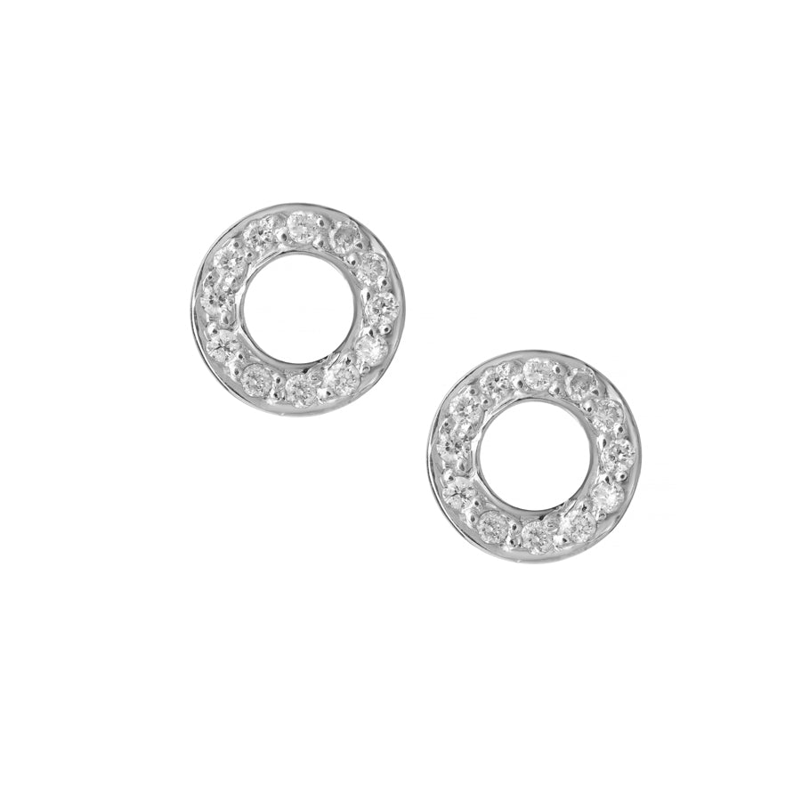 Brinco Argola Essência em ouro branco 18k e Diamantes