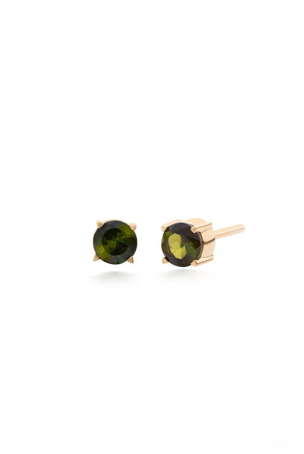 Brinco Turmalina Verde em ouro amarelo 18k