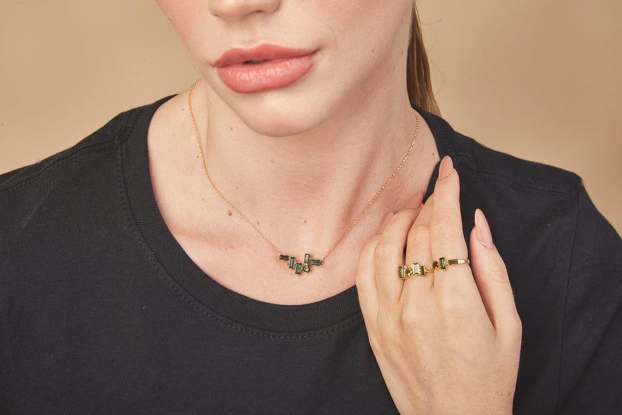 Colar Turmalinas Verdes em ouro amarelo 18k